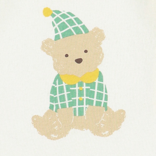 腹巻付き長袖パジャマ（くま・チェック）