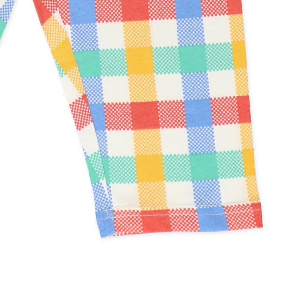 腹巻付き長袖パジャマ（くま・チェック）