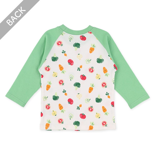 腹巻付きラグラン長袖パジャマ（やさい）