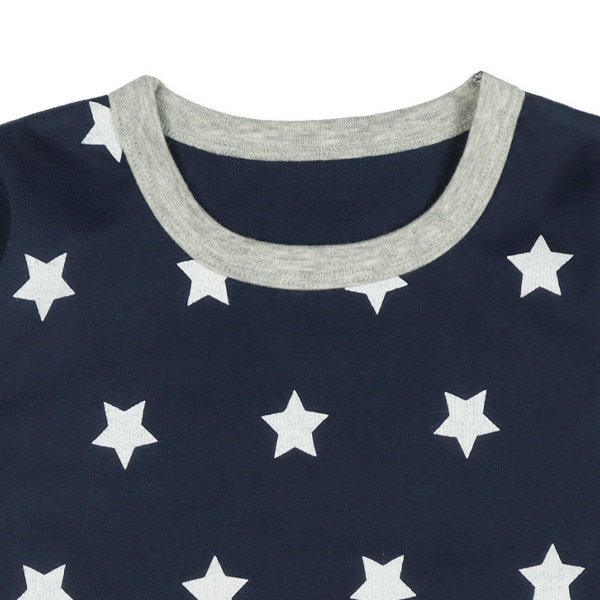 腹巻付きミニ裏毛長袖パジャマ（星）