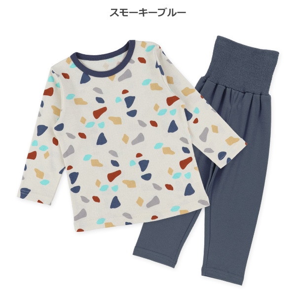 腹巻付き長袖パジャマ（テラゾー柄）