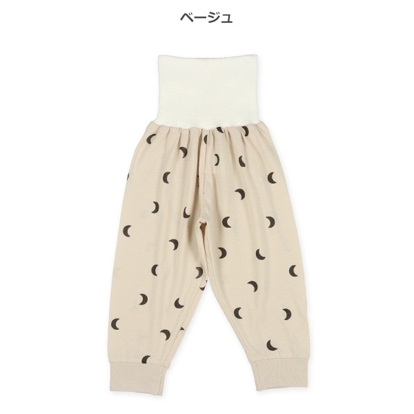 2枚組腹巻付きスペアパンツ（月柄・無地）