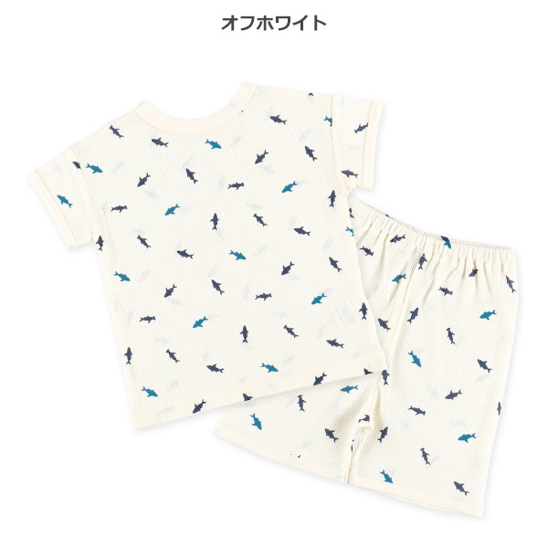 どっちもまえワッフル半袖ルームウェア（サメシルエット）