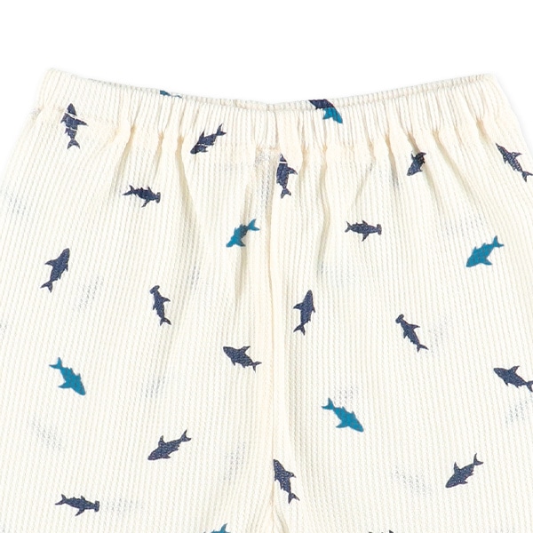 どっちもまえワッフル半袖ルームウェア（サメシルエット）