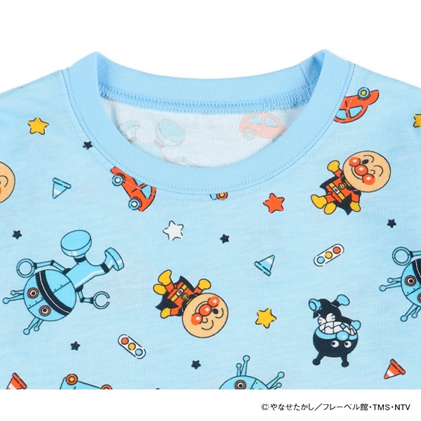 腹巻付き長袖パジャマ（アンパンマン総柄）