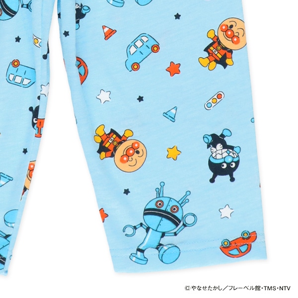 腹巻付き長袖パジャマ（アンパンマン総柄）