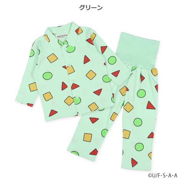腹巻付き前開き長袖パジャマ（クレヨンしんちゃん）