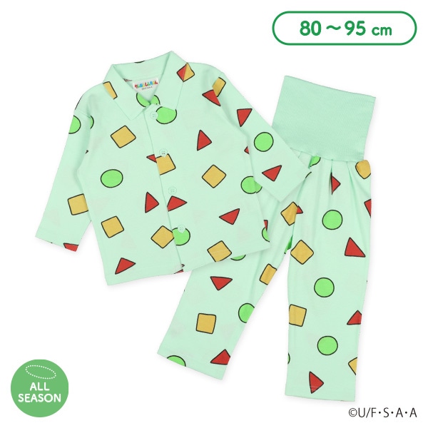 腹巻付き前開き長袖パジャマ（クレヨンしんちゃん）