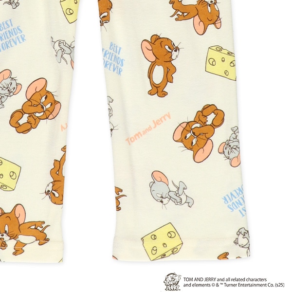 腹巻付き長袖パジャマ（トムとジェリー総柄）