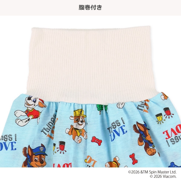 腹巻付き半袖パジャマ（パウパトロール総柄）