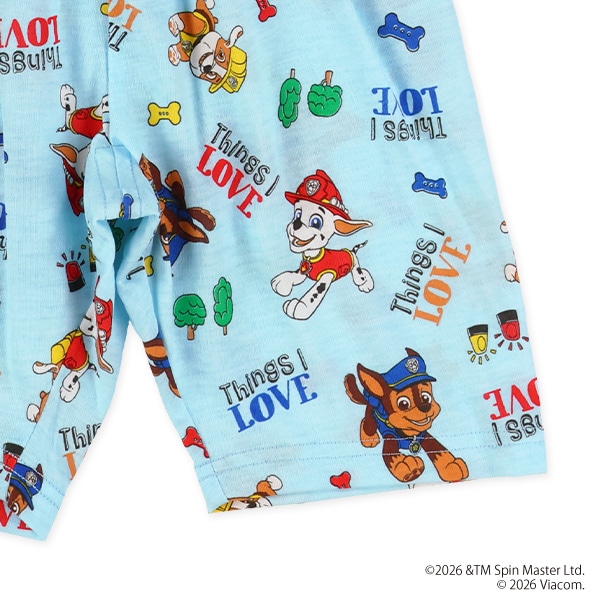 腹巻付き半袖パジャマ（パウパトロール総柄）
