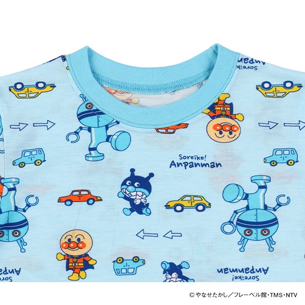 腹巻付き半袖パジャマ（アンパンマン総柄）