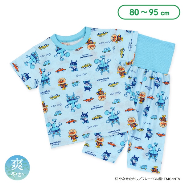 腹巻付き半袖パジャマ（アンパンマン総柄）