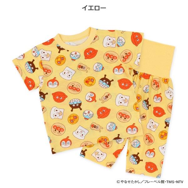 腹巻付き半袖パジャマ（アンパンマン総柄）