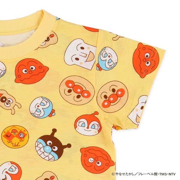 腹巻付き半袖パジャマ（アンパンマン総柄）