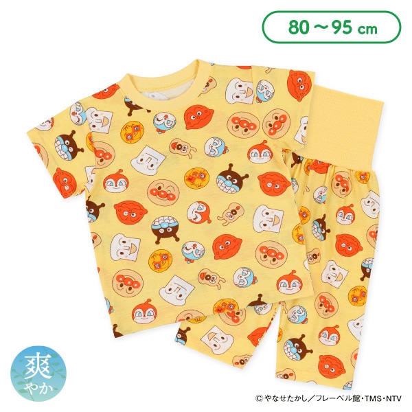腹巻付き半袖パジャマ（アンパンマン総柄）