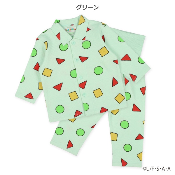 キルト腹巻付き前開き長袖パジャマ（クレヨンしんちゃん）