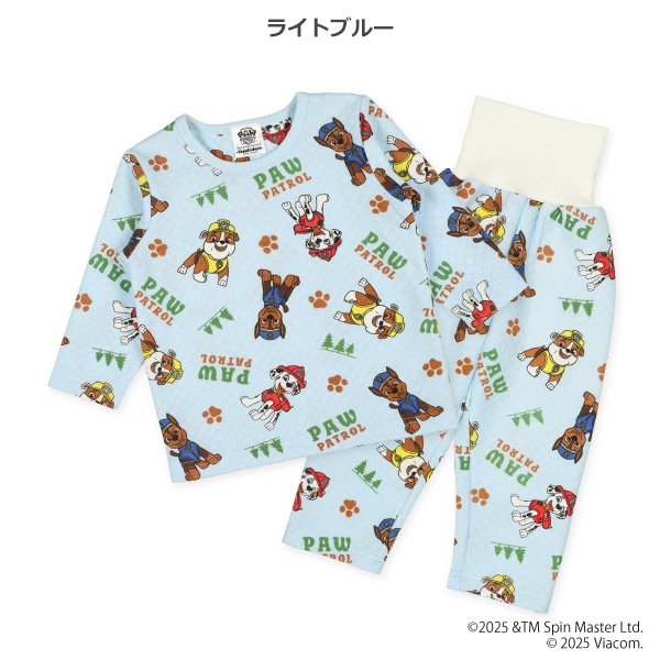 キルト腹巻付き長袖パジャマ（パウパトロール総柄）