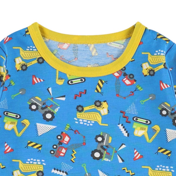 2枚組長袖パジャマ（はたらくくるま・ブロック）