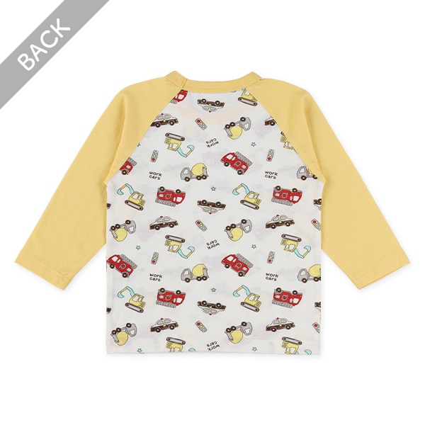 2枚組ラグラン長袖パジャマ（はたらくくるま）