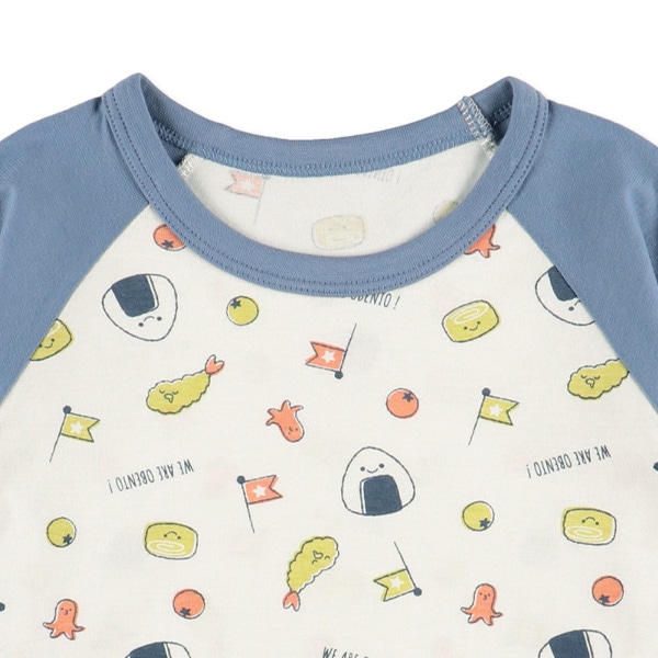 2枚組長ラグラン長袖パジャマ（お弁当）