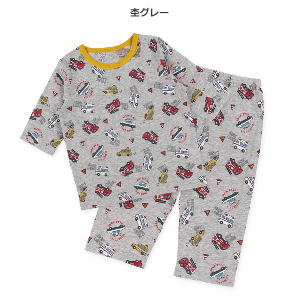 2枚組半袖+7分袖パジャマ（緊急車両）