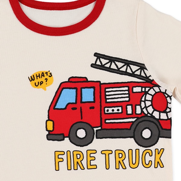 2枚組半袖+7分袖パジャマ（緊急車両）