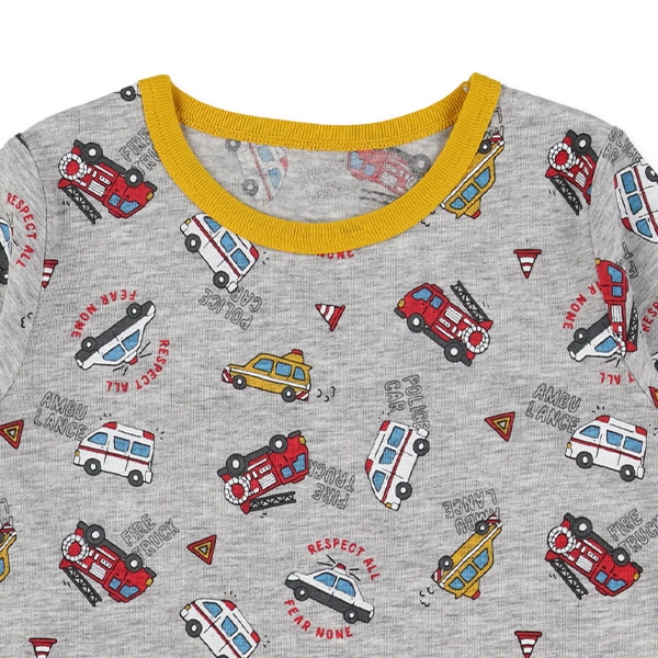 2枚組半袖+7分袖パジャマ（緊急車両）