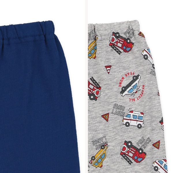 2枚組半袖+7分袖パジャマ（緊急車両）