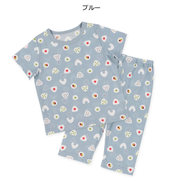 2枚組半袖+7分袖パジャマ（おにぎり）