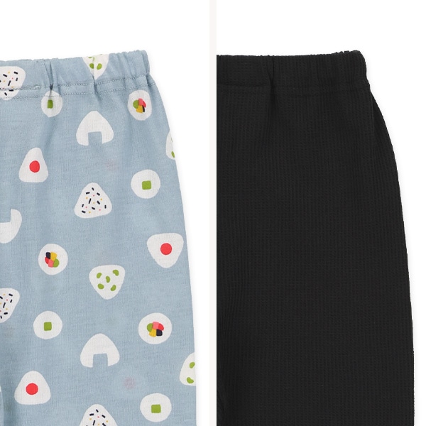 2枚組半袖+7分袖パジャマ（おにぎり）