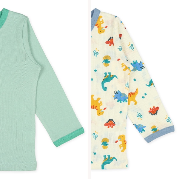 2枚組長袖パジャマ（恐竜）