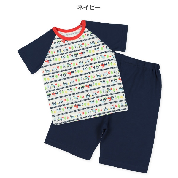 2枚組ラグラン半袖パジャマ（はたらくくるま）