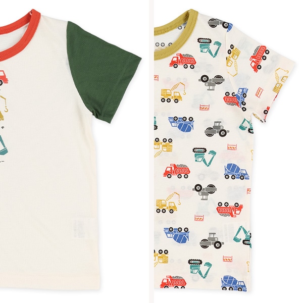 2枚組半袖パジャマ（はたらくくるま）