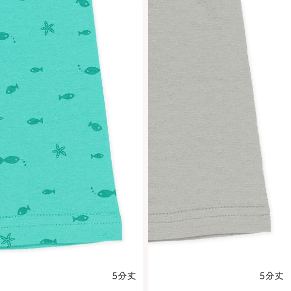 2枚組ラグラン半袖パジャマ（くじら）