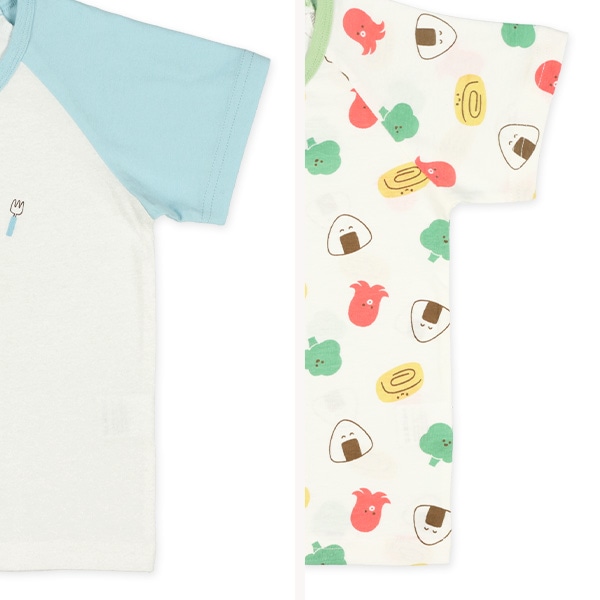 2枚組ラグラン半袖パジャマ（お弁当）