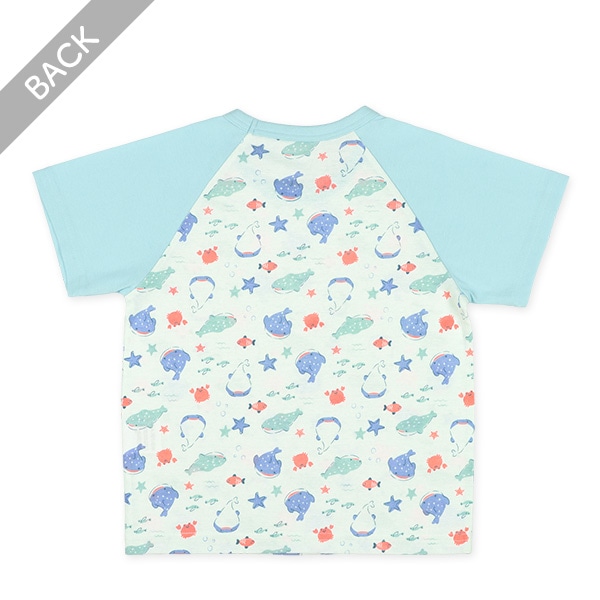 2枚組ラグラン半袖パジャマ（ジンベエザメ）