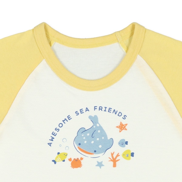 2枚組ラグラン半袖パジャマ（ジンベエザメ）