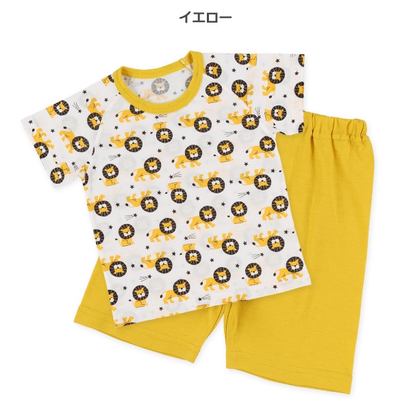 2枚組ラグラン半袖パジャマ（ライオン・ぞう）