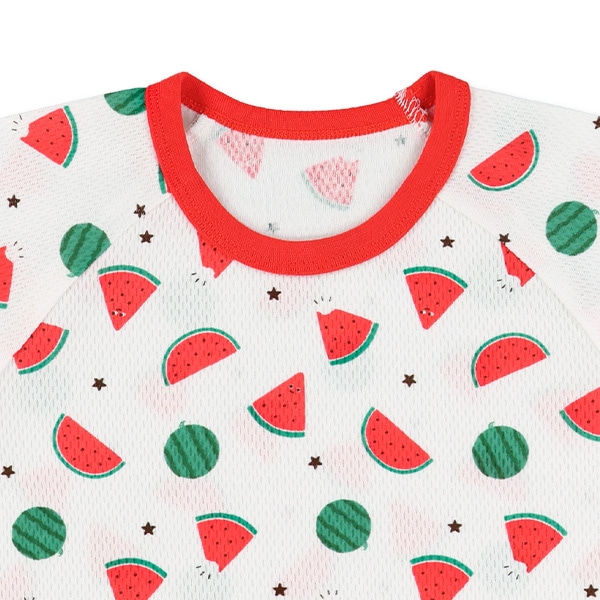 2枚組ハニカムメッシュ半袖パジャマ（すいか・パイン）