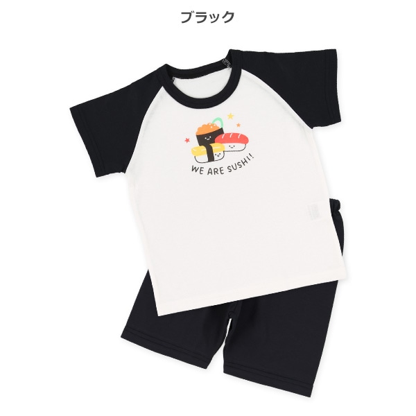 2枚組ラグラン半袖パジャマ（寿司柄）