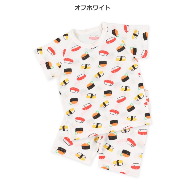2枚組ラグラン半袖パジャマ（寿司柄）