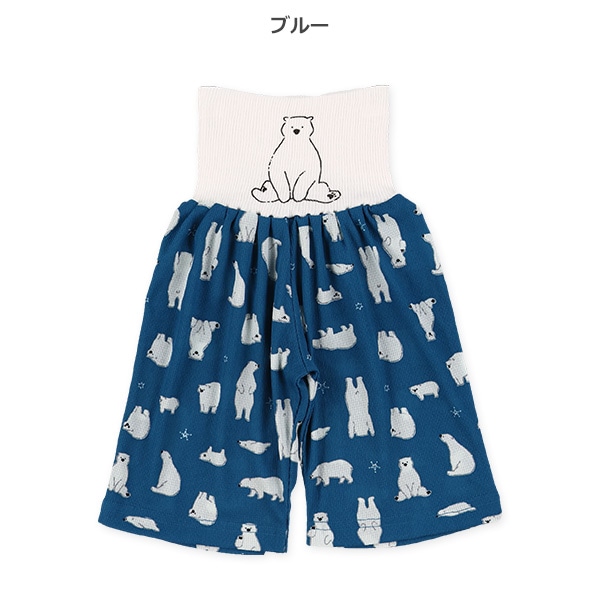 腹巻付きポリエステルワッフルステテコ（しろくま）