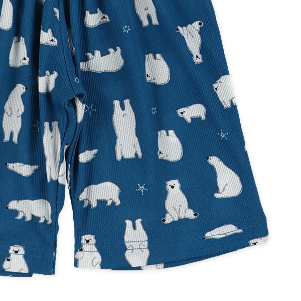 腹巻付きポリエステルワッフルステテコ（しろくま）