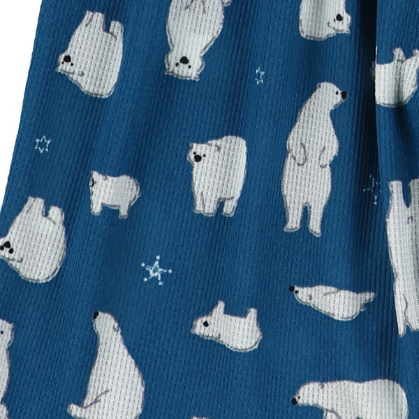 腹巻付きポリエステルワッフルステテコ（しろくま）