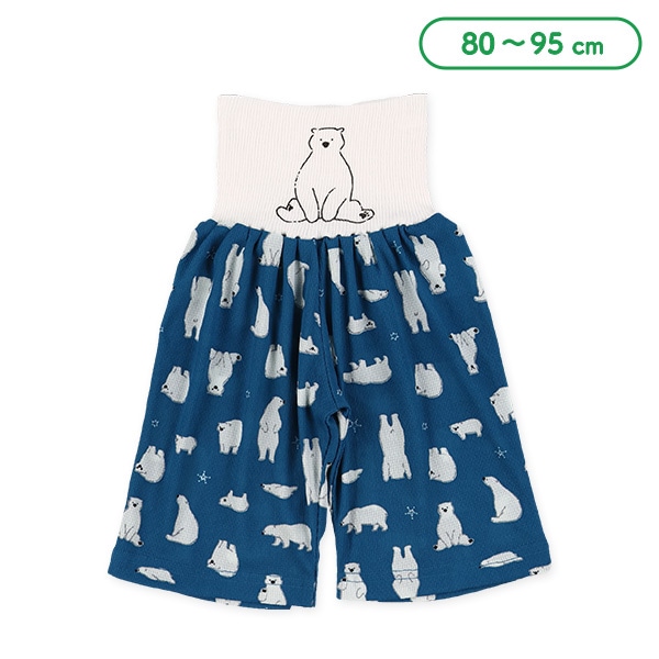 腹巻付きポリエステルワッフルステテコ（しろくま）