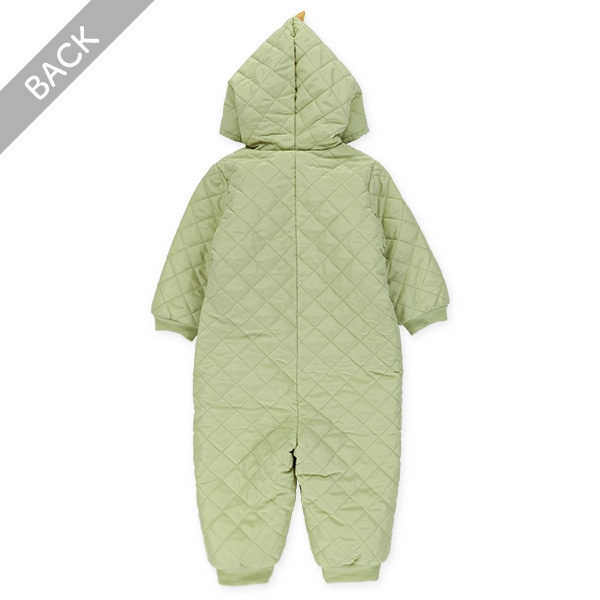 キルティングフードモチーフ付き恐竜ジャンプスーツ