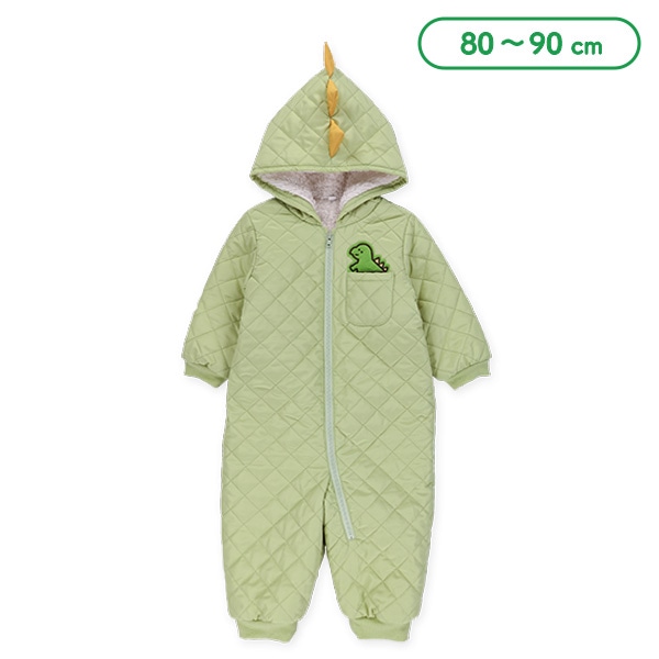 キルティングフードモチーフ付き恐竜ジャンプスーツ