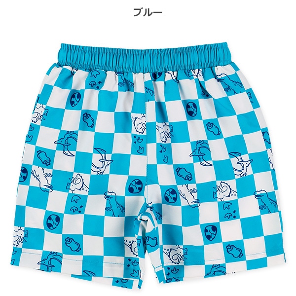 恐竜チェッカー柄サーフパンツ