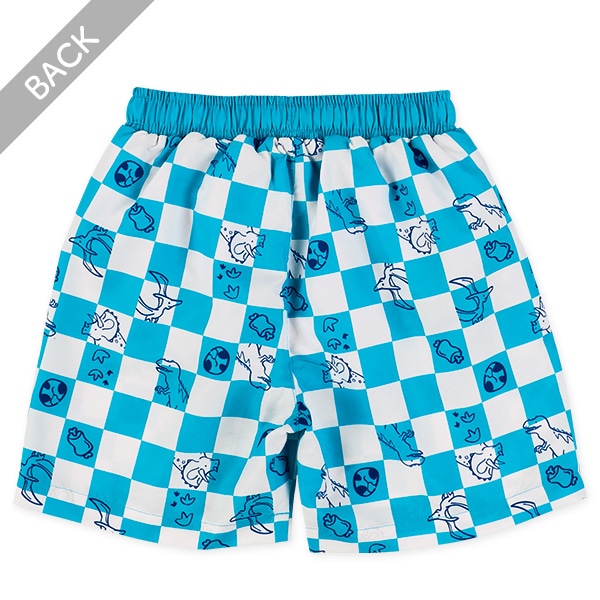 恐竜チェッカー柄サーフパンツ